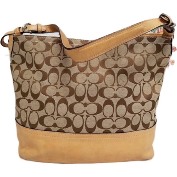 Coach Handbags - Coach brown monogram signature jacquard inner pocket Hobo bag